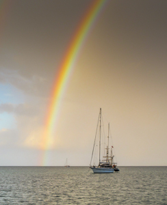 Rainbow over Rodney Bay, Saint Lucia